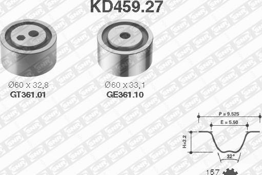 SNR KD459.27 - Zobsiksnas komplekts www.autospares.lv