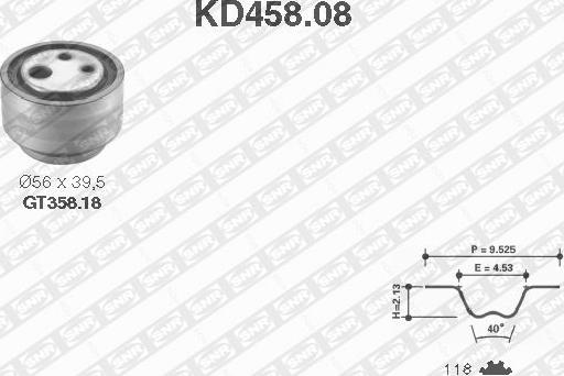 SNR KD458.08 - Timing Belt Set www.autospares.lv