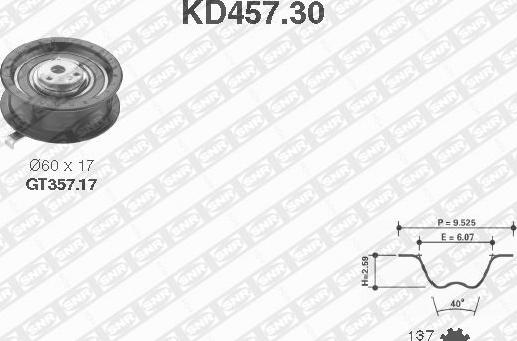 SNR KD457.30 - Timing Belt Set www.autospares.lv