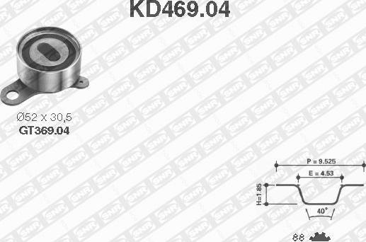 SNR KD469.04 - Zobsiksnas komplekts www.autospares.lv