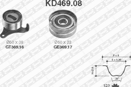 SNR KD469.08 - Zobsiksnas komplekts www.autospares.lv