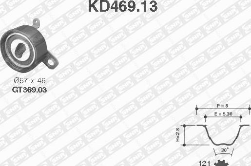 SNR KD469.13 - Zobsiksnas komplekts autospares.lv