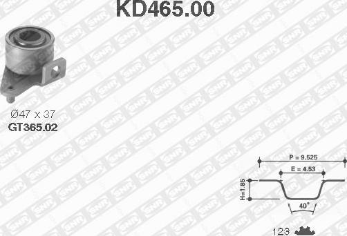 SNR KD465.00 - Zobsiksnas komplekts autospares.lv