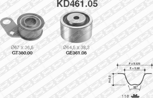 SNR KD461.05 - Zobsiksnas komplekts autospares.lv