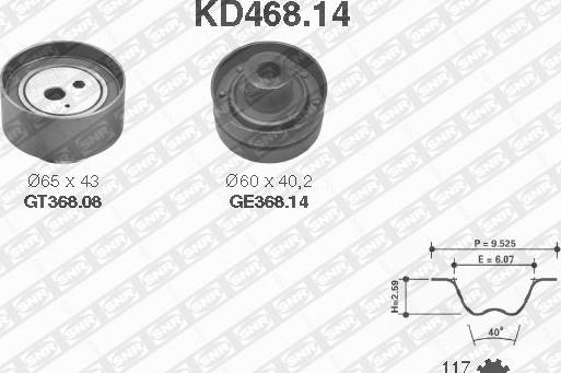 SNR KD468.14 - Zobsiksnas komplekts www.autospares.lv