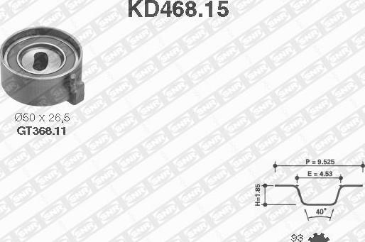 SNR KD468.15 - Timing Belt Set www.autospares.lv