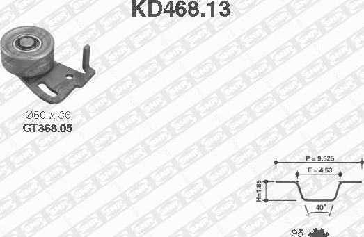 SNR KD468.13 - Timing Belt Set www.autospares.lv