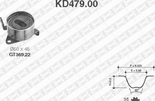 SNR KD479.00 - Zobsiksnas komplekts www.autospares.lv