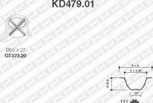 SNR KD479.01 - Zobsiksnas komplekts autospares.lv