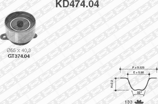 SNR KD474.04 - Zobsiksnas komplekts autospares.lv