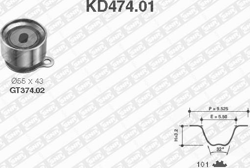 SNR KD474.01 - Zobsiksnas komplekts www.autospares.lv