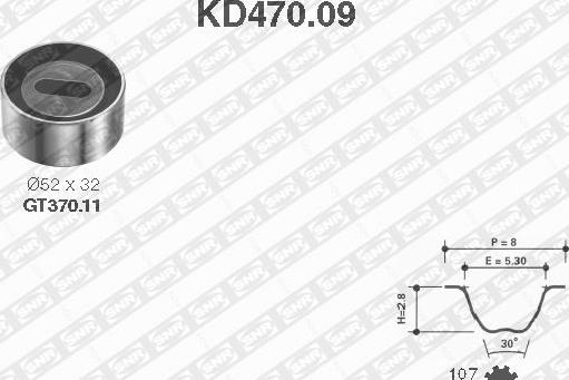 SNR KD470.09 - Zobsiksnas komplekts autospares.lv