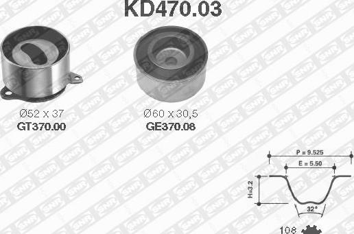 SNR KD470.03 - Zobsiksnas komplekts www.autospares.lv