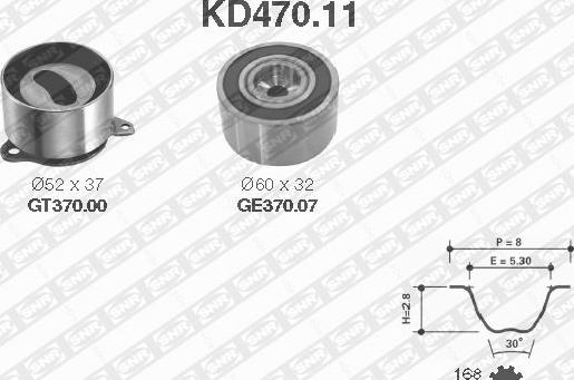 SNR KD470.11 - Zobsiksnas komplekts www.autospares.lv