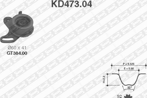 SNR KD473.04 - Zobsiksnas komplekts autospares.lv