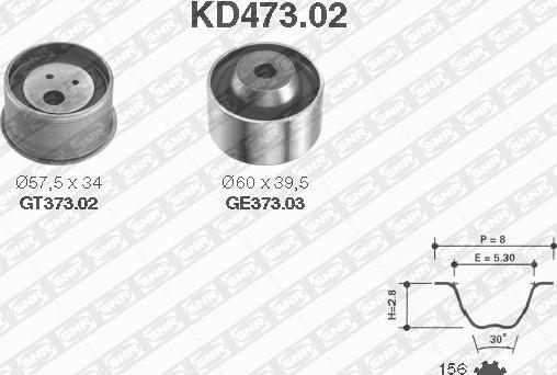 SNR KD473.02 - Zobsiksnas komplekts autospares.lv