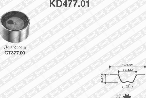 SNR KD477.01 - Zobsiksnas komplekts www.autospares.lv