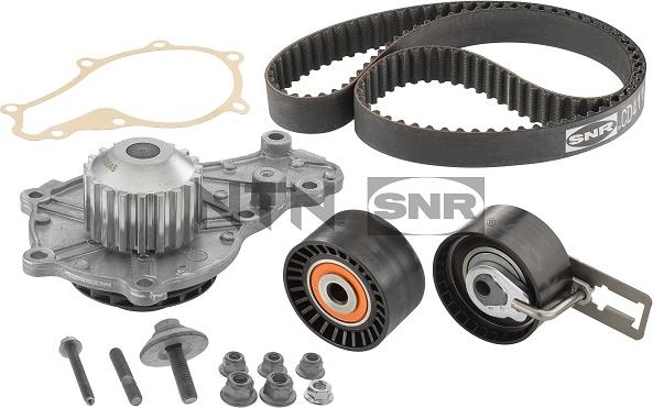 SNR KDP452.360 - Водяной насос + комплект зубчатого ремня ГРМ www.autospares.lv