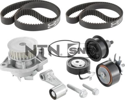 SNR KDP457.250 - Водяной насос + комплект зубчатого ремня ГРМ www.autospares.lv