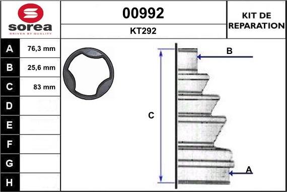 SNRA 00992 - Putekļusargs, Piedziņas vārpsta autospares.lv