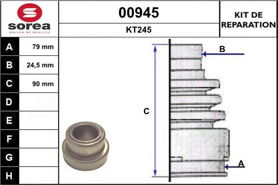 SNRA 00945 - Putekļusargs, Piedziņas vārpsta autospares.lv