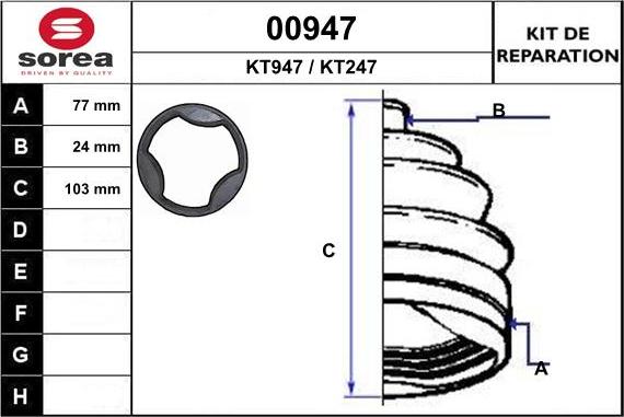 SNRA 00947 - Putekļusargs, Piedziņas vārpsta autospares.lv