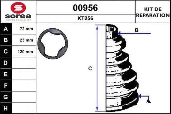 SNRA 00956 - Putekļusargs, Piedziņas vārpsta www.autospares.lv