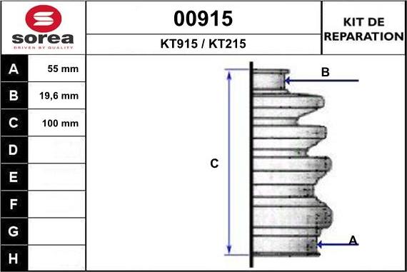 SNRA 00915 - Bellow, drive shaft www.autospares.lv