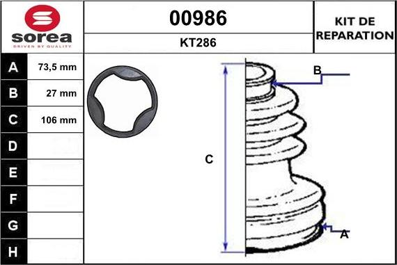 SNRA 00986 - Putekļusargs, Piedziņas vārpsta autospares.lv