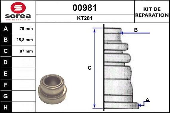 SNRA 00981 - Putekļusargs, Piedziņas vārpsta www.autospares.lv