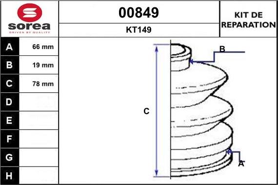 SNRA 00849 - Putekļusargs, Piedziņas vārpsta www.autospares.lv