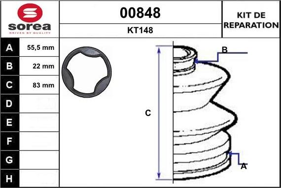 SNRA 00848 - Putekļusargs, Piedziņas vārpsta www.autospares.lv