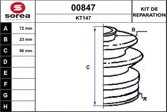 SNRA 00847 - Putekļusargs, Piedziņas vārpsta autospares.lv