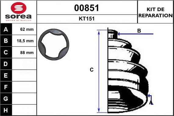 SNRA 00851 - Putekļusargs, Piedziņas vārpsta autospares.lv