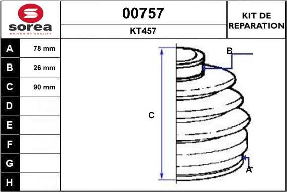 SNRA 00757 - Putekļusargs, Piedziņas vārpsta www.autospares.lv