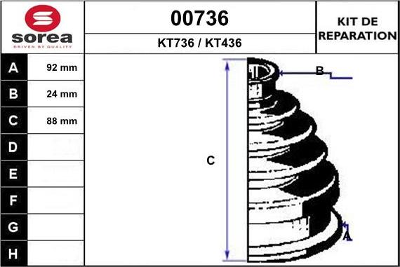 SNRA 00736 - Putekļusargs, Piedziņas vārpsta autospares.lv