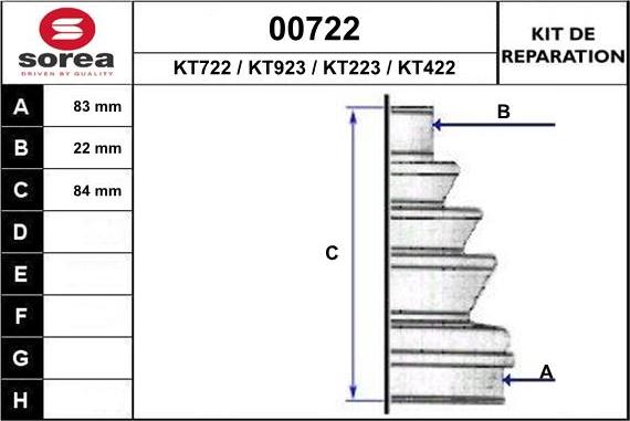 SNRA 00722 - Putekļusargs, Piedziņas vārpsta www.autospares.lv