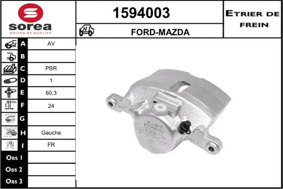 SNRA 1594003 - Bremžu suports autospares.lv