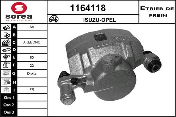 SNRA 1164118 - Brake Caliper www.autospares.lv