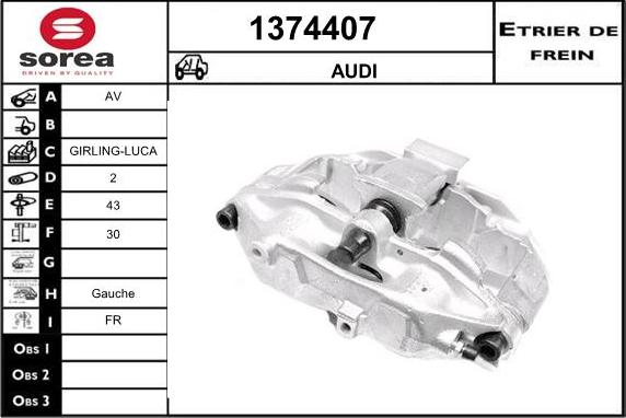 SNRA 1374407 - Bremžu suports autospares.lv