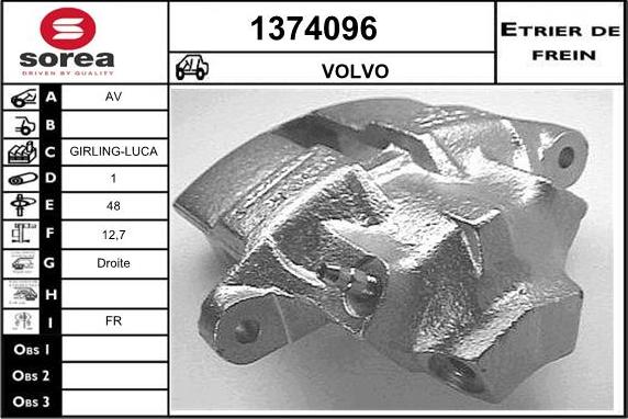 SNRA 1374096 - Bremžu suports www.autospares.lv