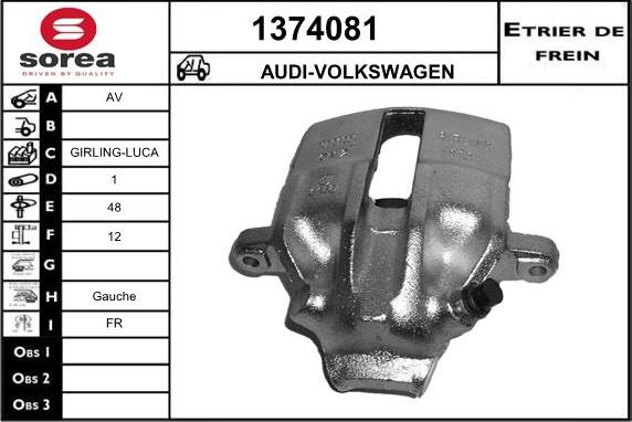 SNRA 1374081 - Тормозной суппорт www.autospares.lv