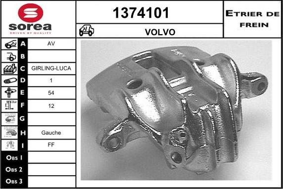 SNRA 1374101 - Brake Caliper www.autospares.lv