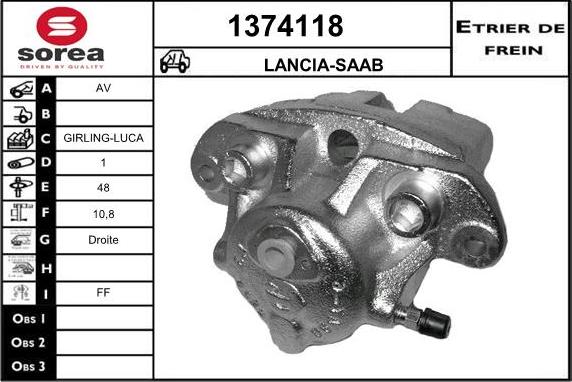 SNRA 1374118 - Bremžu suports autospares.lv