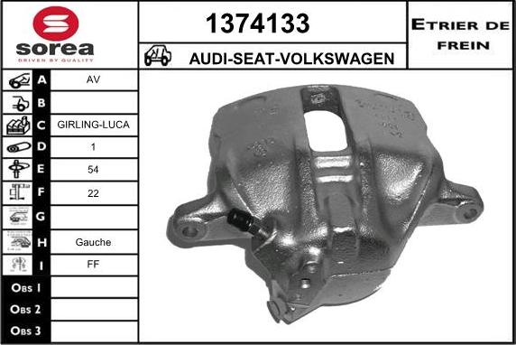 SNRA 1374133 - Bremžu suports autospares.lv