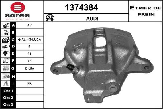 SNRA 1374384 - Brake Caliper www.autospares.lv