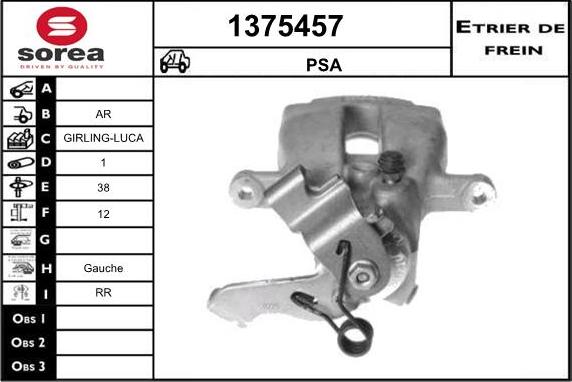 SNRA 1375457 - Bremžu suports www.autospares.lv