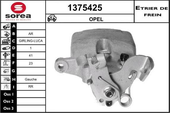 SNRA 1375425 - Bremžu suports autospares.lv