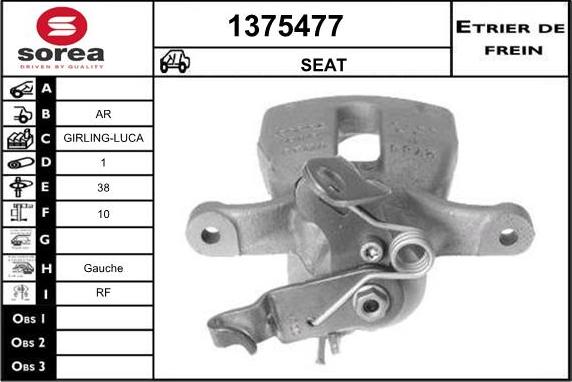 SNRA 1375477 - Тормозной суппорт www.autospares.lv