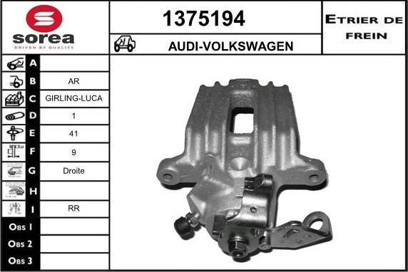 SNRA 1375194 - Bremžu suports autospares.lv